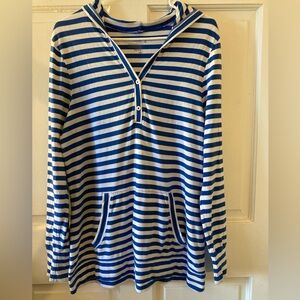 Old Navy Blue/White Striped Hoodie